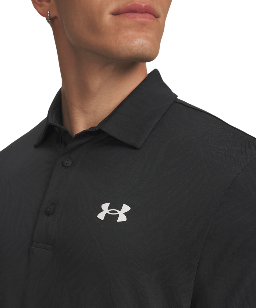 Under Armour Men's Drive Jacquard Polo - Black/Anthracite/White