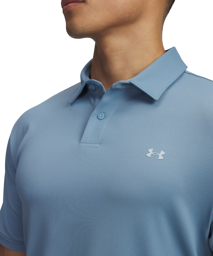 Under Armour Men's Drive Sport Pique Polo - Blue Smoke/Blue Calm