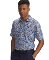 Under Armour Men's Playoff 3.0 Print Polo - Blue Atlantis/White/Midnight Navy