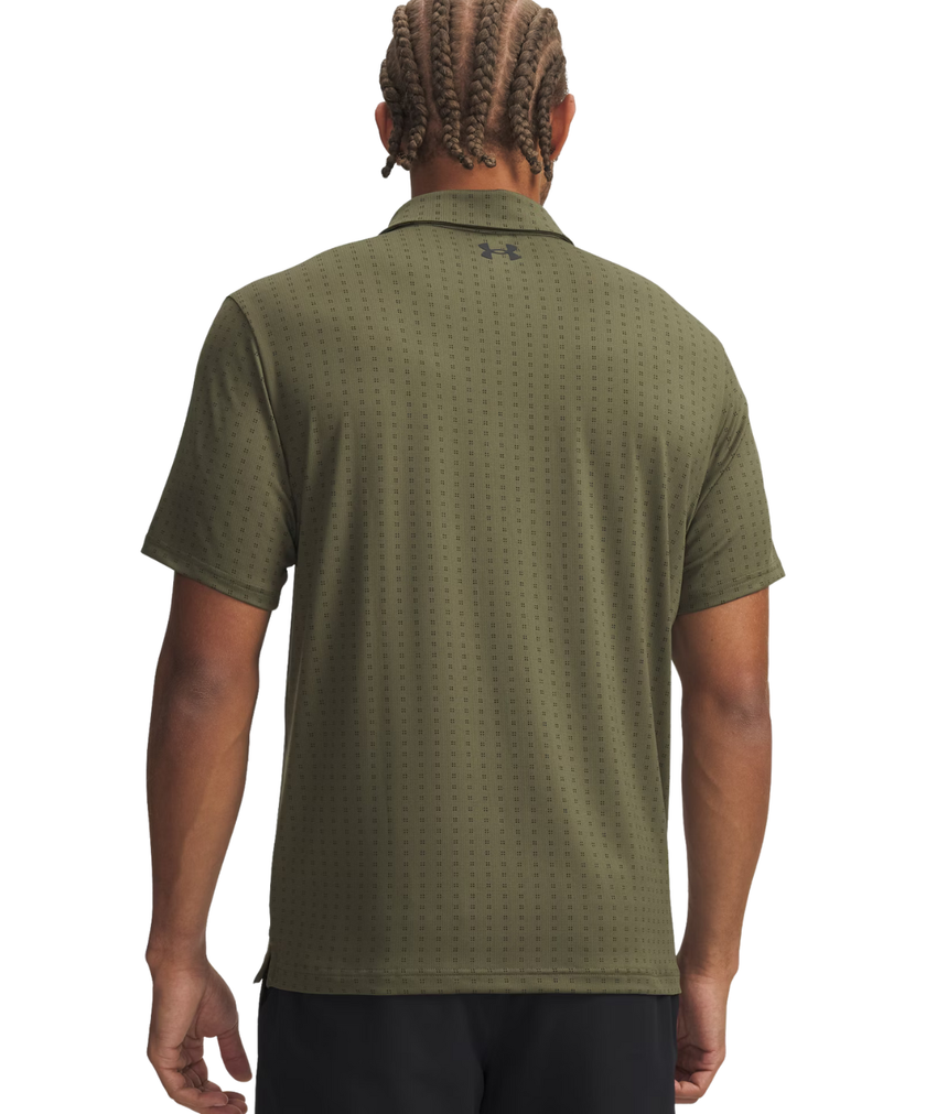 Under Armour Men's Playoff 3.0 Print Polo - Marine OD Green/Black/Black