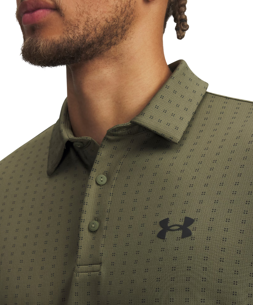 Under Armour Men's Playoff 3.0 Print Polo - Marine OD Green/Black/Black