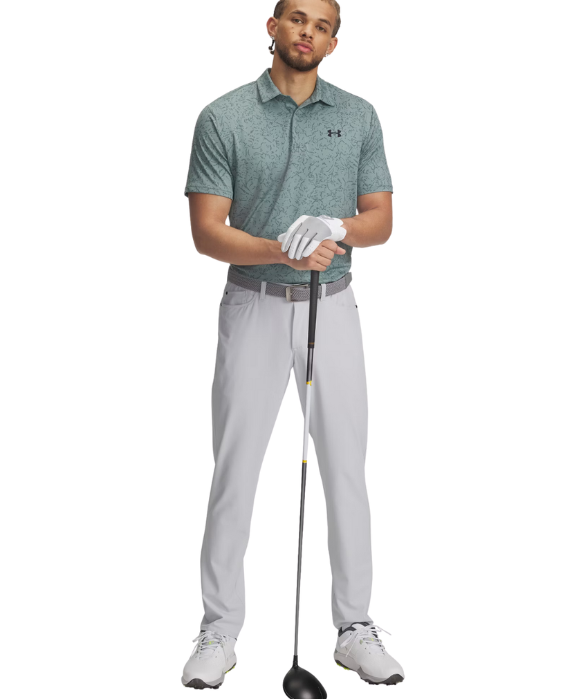 Under Armour Men's Playoff 3.0 Print Polo - Serpentine/Jasper Blue/Midnight Navy