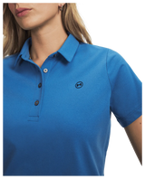 Under Armour Women's ArmourDry Drive Short Sleeve Polo - Aegean Blue/Midnight Navy