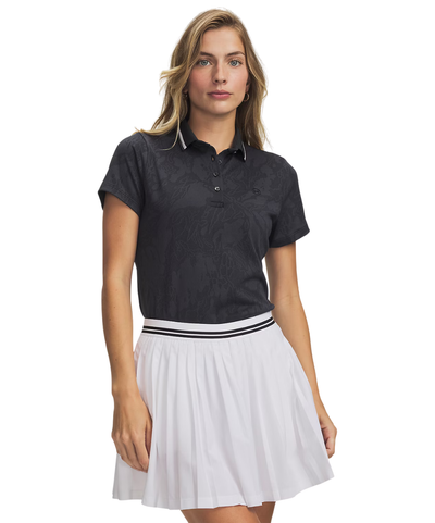 Under Armour Women's ArmourDry Jacquard Polo - Black/Anthracite/Castlerock