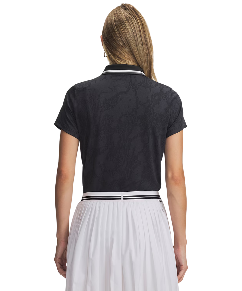Under Armour Women's ArmourDry Jacquard Polo - Black/Anthracite/Castlerock