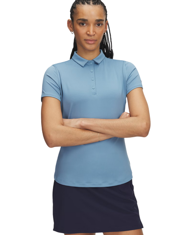 Under Armour Women's Playoff Short Sleeve Polo - Blue Smoke/Midnight Navy