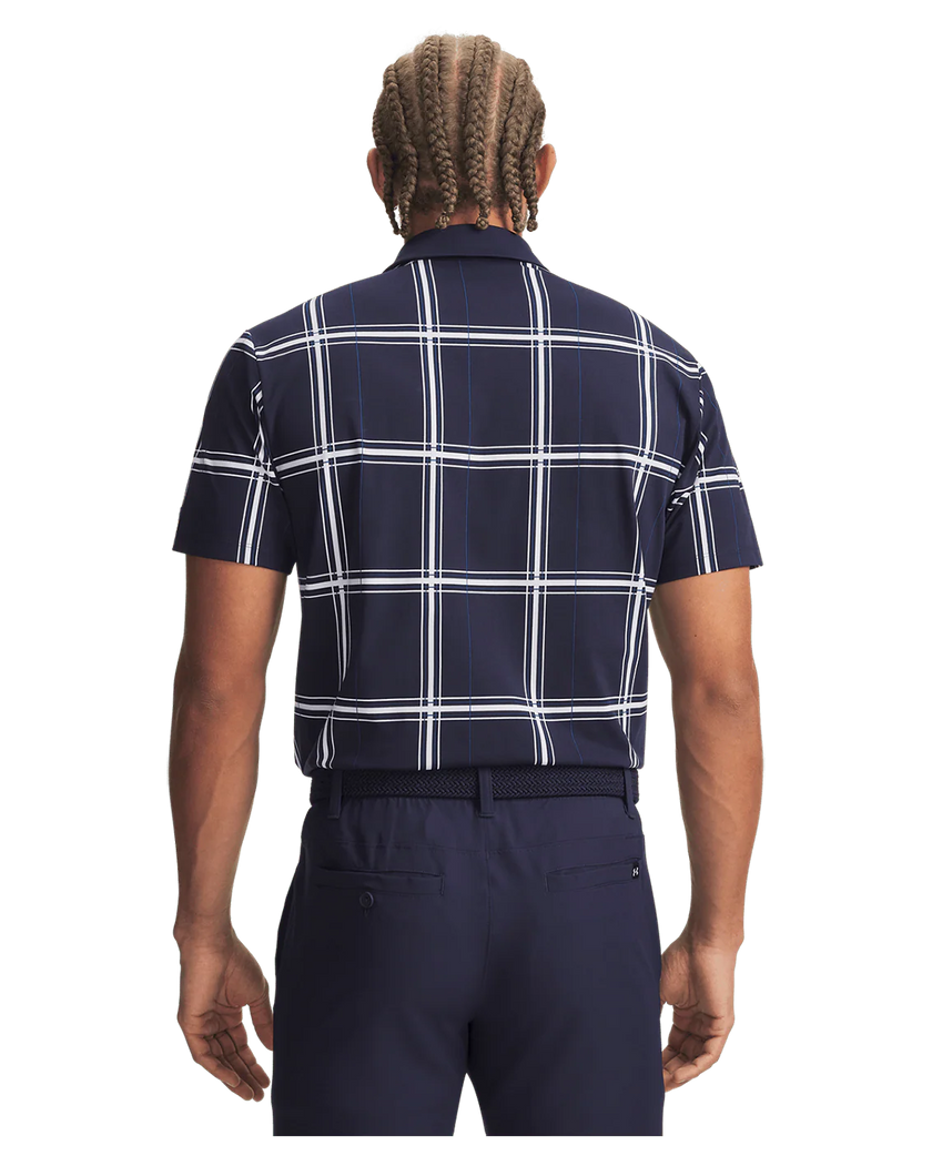 Under Armour Men's ArmourDry Printed Polo - Midnight Navy/White/Varsity Blue
