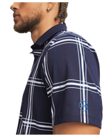 Under Armour Men's ArmourDry Printed Polo - Midnight Navy/White/Varsity Blue