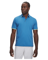 Under Armour Men's ArmourDry Rib Polo - Aegean Blue/Green Citrine/White