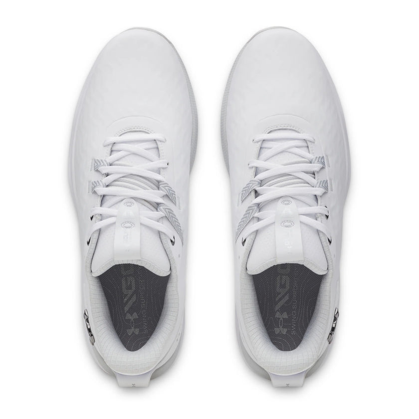 Under Armour Men's Drive Pro 2 Spikeless Golf Shoe - White/White/Metallic Silver