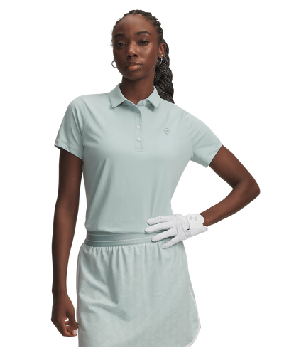 Under Armour Women's ArmourDry Short Sleeve Polo - Enamel Blue/Enamel Blue