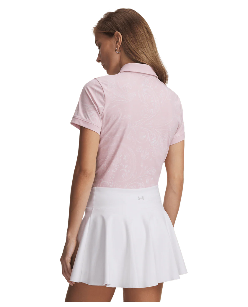 Under Armour Women's Drive Printed Polo - Prime Pink/White/Prime Pink