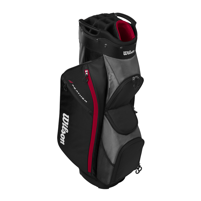 2025 Wilson Feather Cart Stand Bag - Black/Red