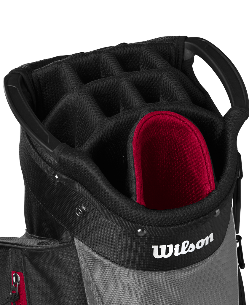 2025 Wilson Feather Cart Stand Bag - Black/Red