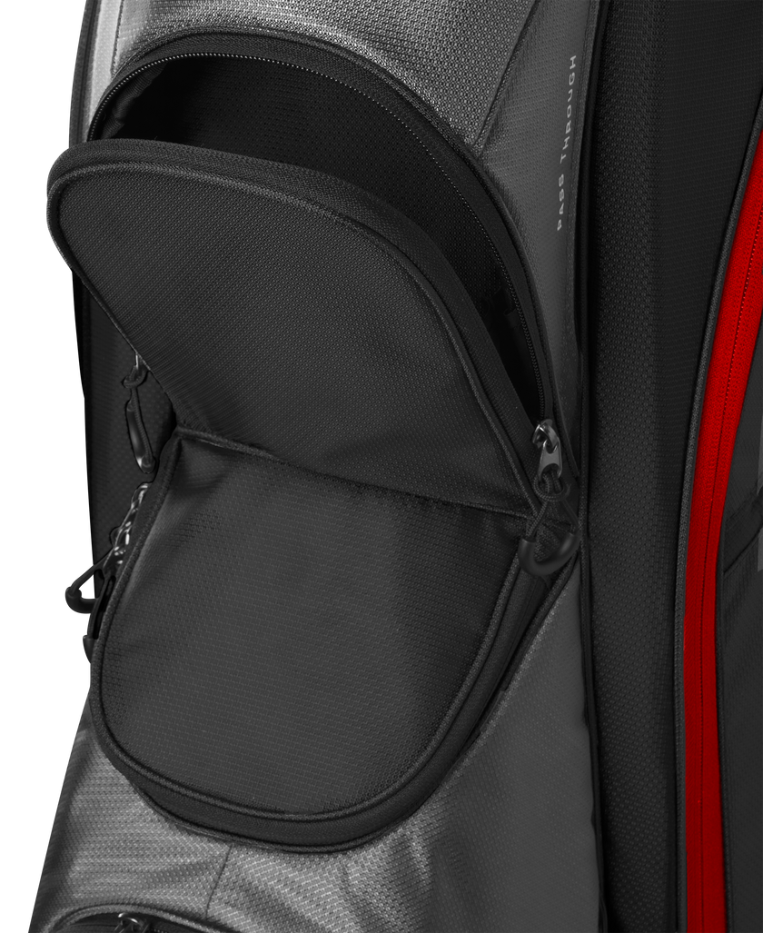 2025 Wilson Feather Cart Stand Bag - Black/Red