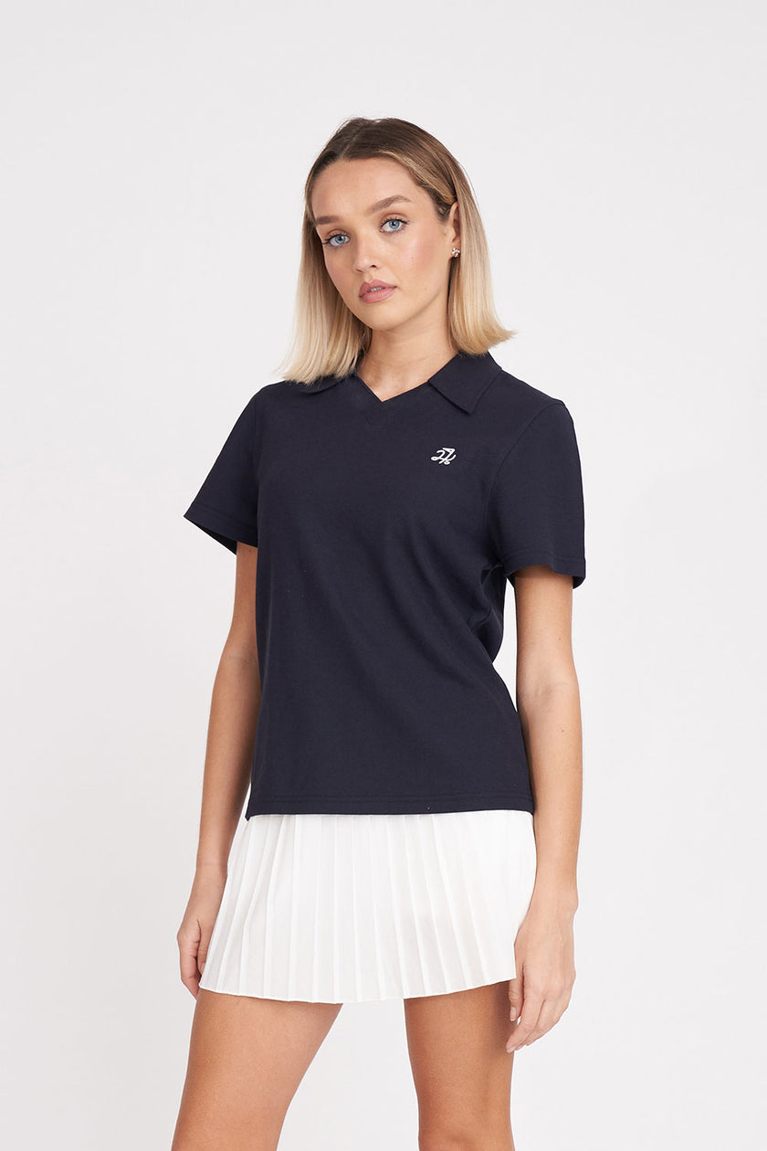 2025 Huffer Women's Short Sleeve Polo/Par 97 - Navy