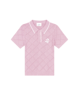 Huffer Golf Women's Diamond Knit Polo - Petal