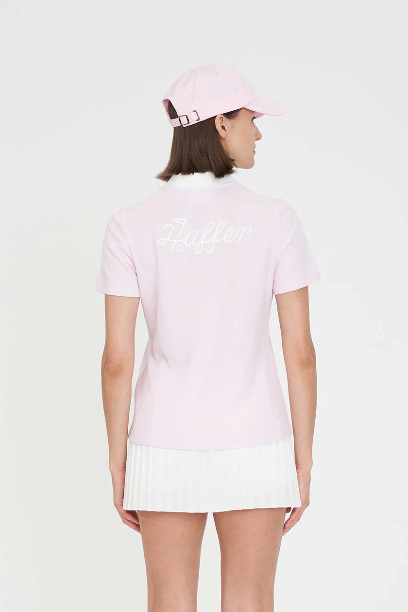 Huffer Golf Women's Birdie Short Sleeve Polo/Par 97 - Petal