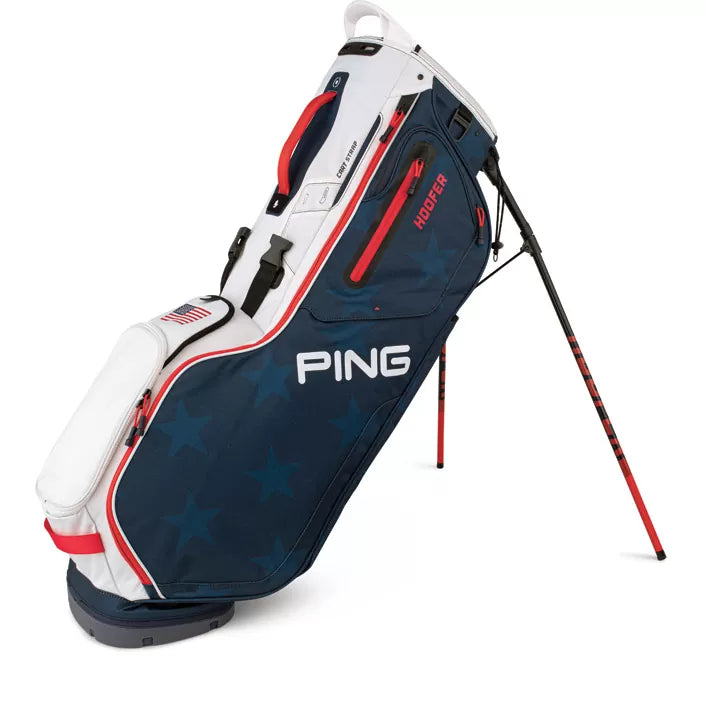Ping Hoofer Golf Bag - (USA) Navy/White/Red