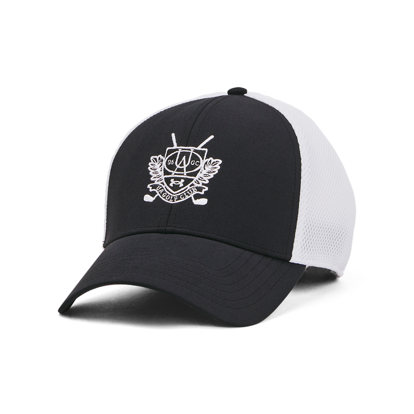 2024 Under Armour Men's Iso-chill Driver Mesh Cap - Black/Legendary Black/White