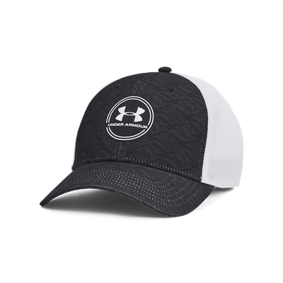 2024 Under Armour Iso-Chill Driver Mesh Adjustable Cap - Black/Black/White