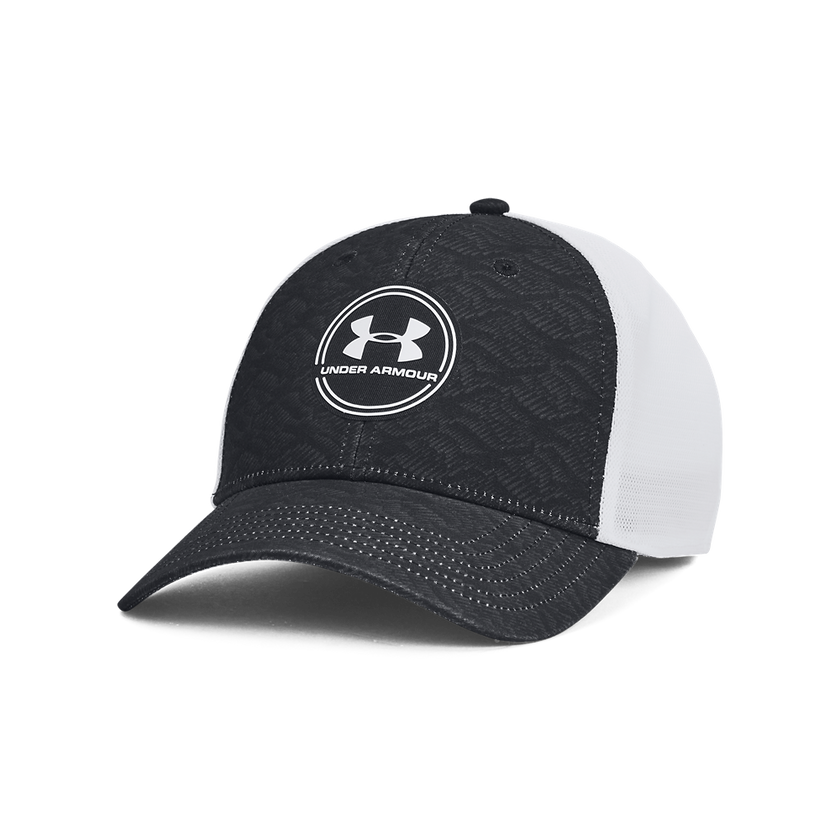 2024 Under Armour Iso-Chill Driver Mesh Adjustable Cap - Black/Black/White