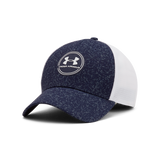 2024 Under Armour Men's Iso-chill Driver Mesh Cap - Midnight Navy/White