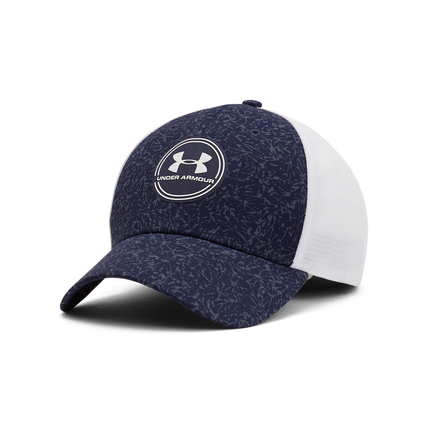 2024 Under Armour Men's Iso-chill Driver Mesh Cap - Midnight Navy/White