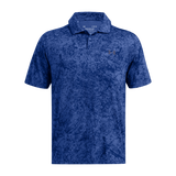 2024 Under Armour Men's Iso-Chill Geo Scatter Polo - Tech Blue/Midnight Navy