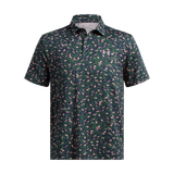 2025 Under Armour Playoff 3.0 Printed Polo - Midnight Navy/Forest Green/Tetra Grey