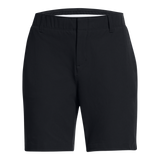 2024 Under Armour Women's Drive 7 Inch Shorts - Black/Metallic Silver