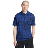 2024 Under Armour Men's Iso-Chill Geo Scatter Polo - Tech Blue/Midnight Navy