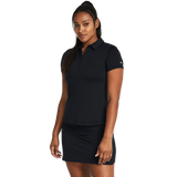 2024 Under Armour Women's Playoff Short Sleeve Polo - Black/Black/Halo Grey