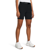 2024 Under Armour Women's Drive 7 Inch Shorts - Black/Metallic Silver