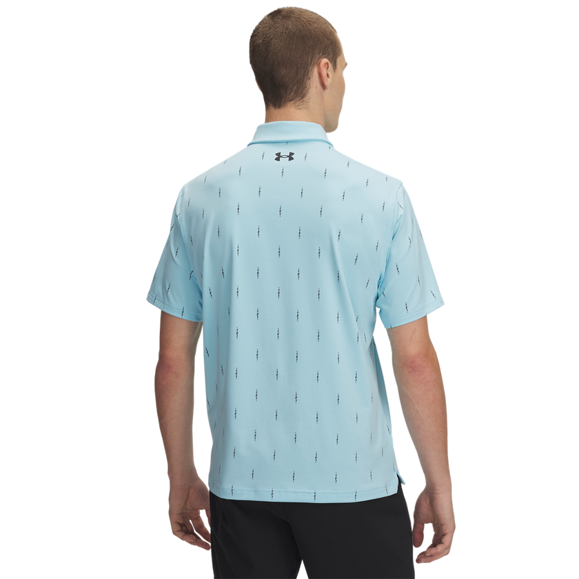 2025 Under Armour Men's T2G Printed Polo - Stream/Black