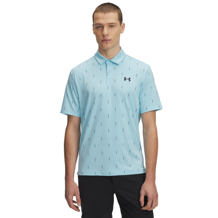 2025 Under Armour Men's T2G Printed Polo - Stream/Black