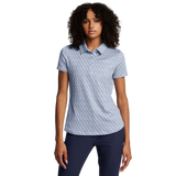 2024 Under Armour Women's Playoff 3.0 Print Polo - Nimbus Blue/Midnight Navy