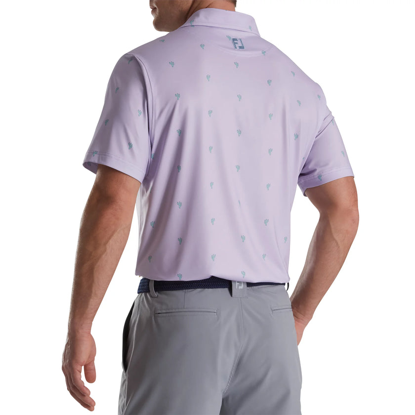 2023 FJ Mens Cactus Prnt Lisle Polo