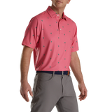 2023 FJ Mens Cactus Prnt Lisle Polo