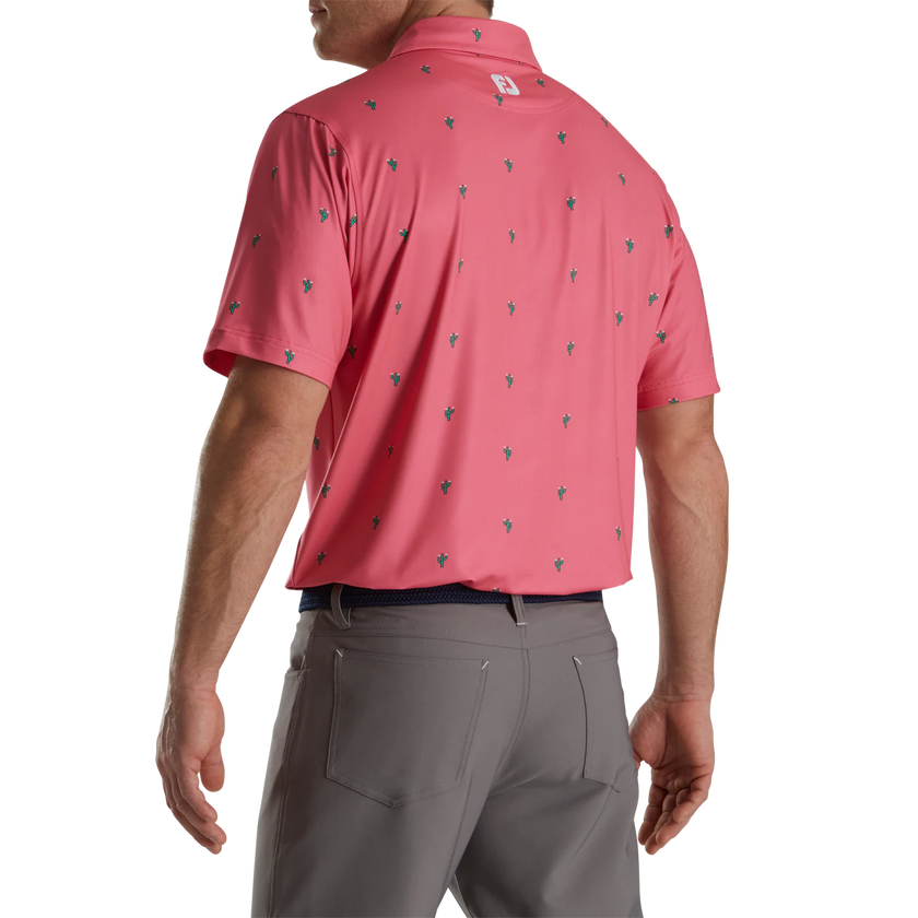 2023 FJ Mens Cactus Prnt Lisle Polo