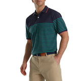 23 FJ Mens Breton Stripe Stretch Pique Polo