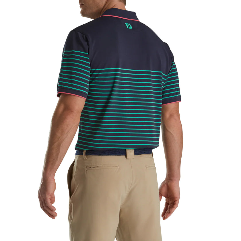 23 FJ Mens Breton Stripe Stretch Pique Polo