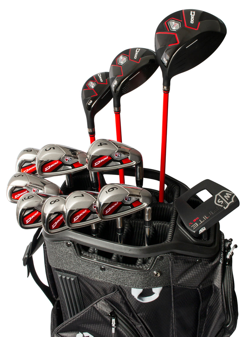 closeup of Wilson D300 Mens Golf Club Set